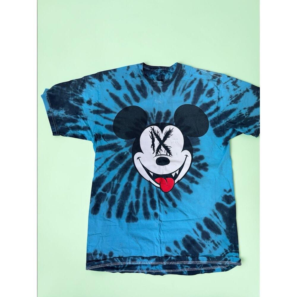 Ice Nine Kills Dead Mouse T Shirt Tie Dye Blue Size Medium